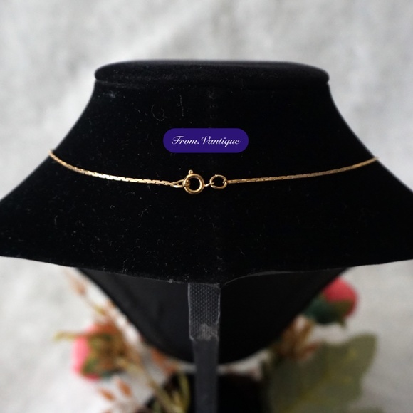 🟢🌻 VINTAGE Jade Beads Gold Flower Style Necklace + Bracelet 📿 - Picture 4 of 5